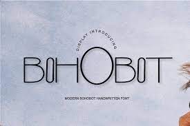 Пример шрифта Bohobot